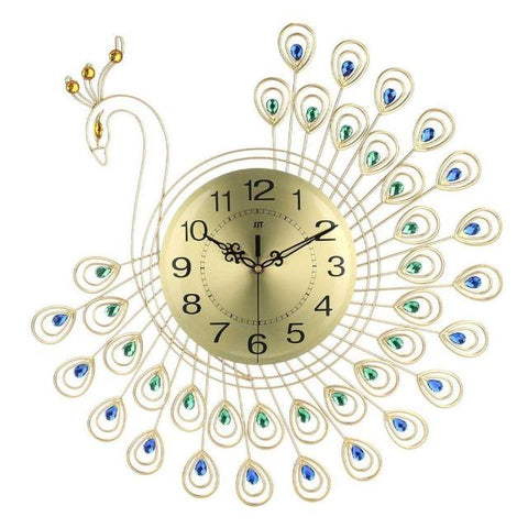Tiboy - Luxury Peacock 3D Wall Clock - Silky decor