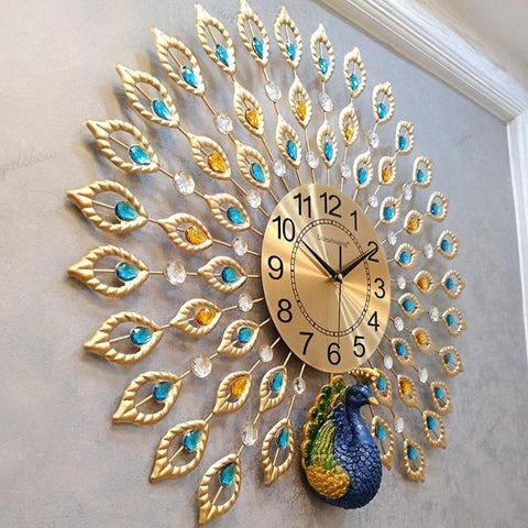 Tiboy - Luxury Peacock 3D Wall Clock - Silky decor