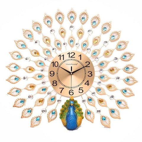Tiboy - Luxury Peacock 3D Wall Clock - Silky decor