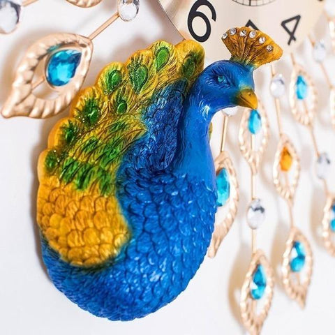 Tiboy - Luxury Peacock 3D Wall Clock - Silky decor