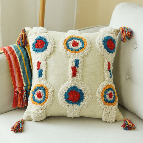 Luxury Woolen Tassels Cushion Cover