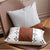 Luxurious Leather and Cotton Cushion Cover
