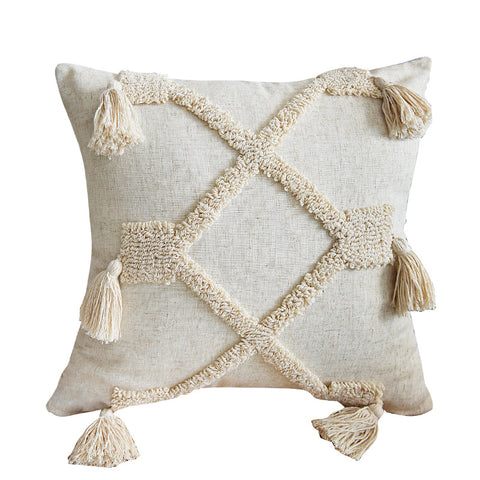 Soft Knitted Tassel Pillowcase