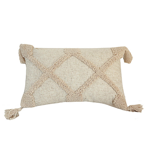 Soft Knitted Tassel Pillowcase