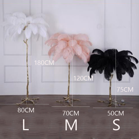 Freestanding Feather Lamp
