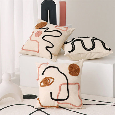 Embroidered Cotton Cushion Cover