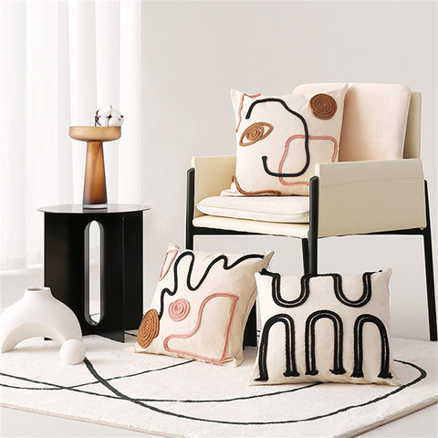 Embroidered Cotton Cushion Cover