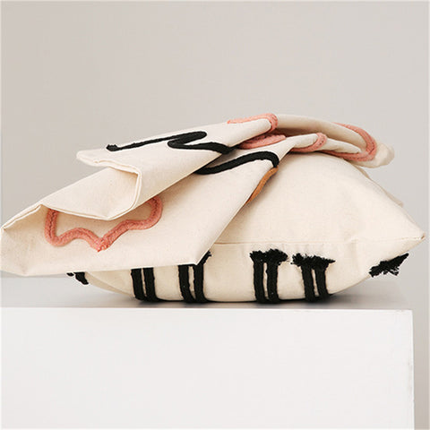 Embroidered Cotton Cushion Cover