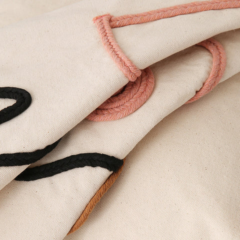 Embroidered Cotton Cushion Cover
