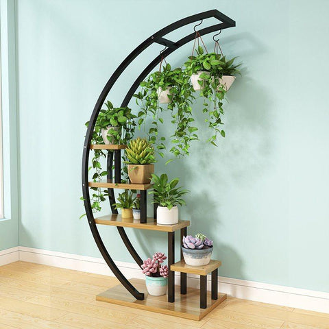 Elise - Decorative Crescent Plant Stand - Silky decor