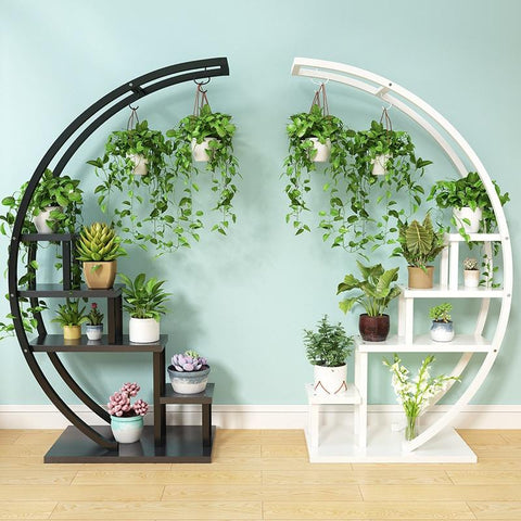 Elise - Decorative Crescent Plant Stand - Silky decor