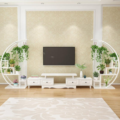 Elise - Decorative Crescent Plant Stand - Silky decor