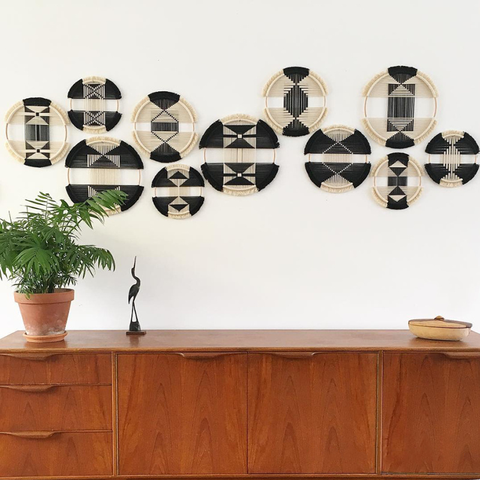 Round Hand-woven Tapestry