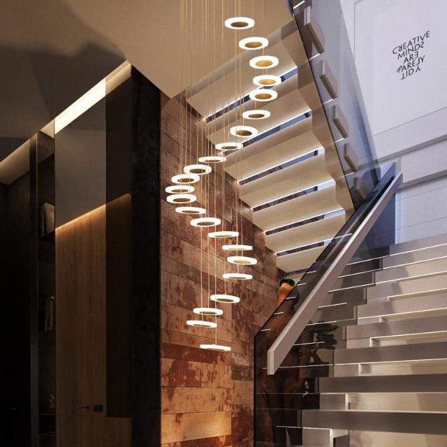 Ayesha - Spiral Modern Hanging LED Lights– Silky decor