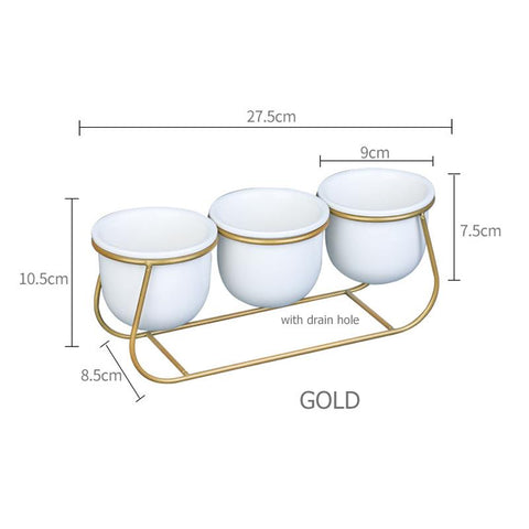 Daja - Modern White Ceramic Flower Pots - Silky decor