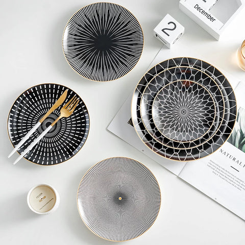 Deluxe Geometric Dinner Plate Set
