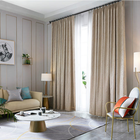Luxury Villa Modern Striped Curtain