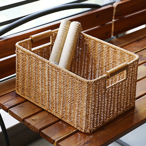 Modern Woven Wicker Storage Basket