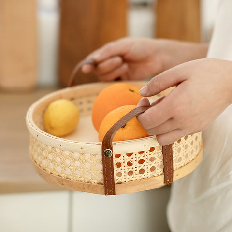 Elegant Rattan Woven Storage Basket