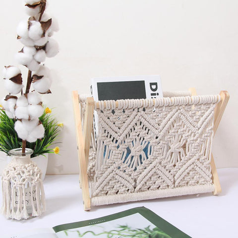 Elegant Woven Macrame Rack