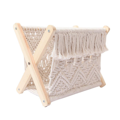 Elegant Woven Macrame Rack