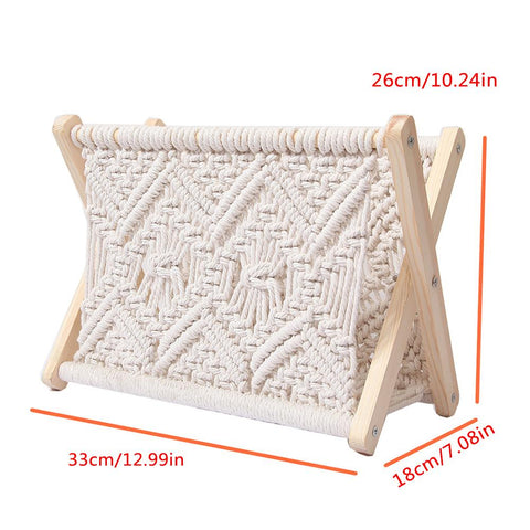 Elegant Woven Macrame Rack