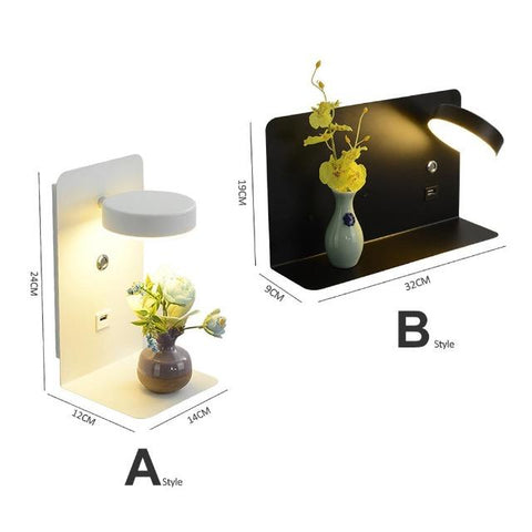 Putri - USB Bedside Wall Lamp - Silky decor