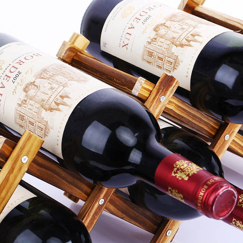 Foldable Wooden Wine Bottle Rack