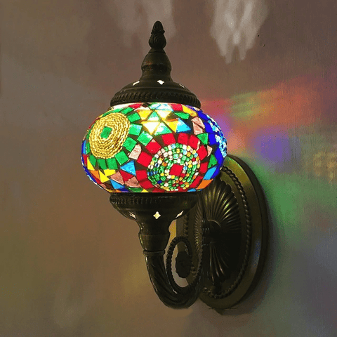 Philomena - Handmade Mosaic Glass Lantern - Silky decor