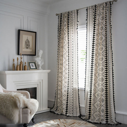 Bohemian Cotton Linen Window Curtain