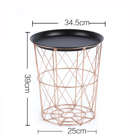 Tamika - Creative Metal Storage Golden - Silky decor