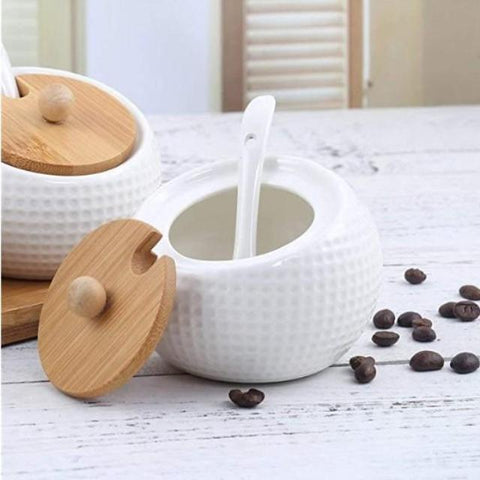 Portia - Seasoning Porcelain Kitchen Jar - Silky decor