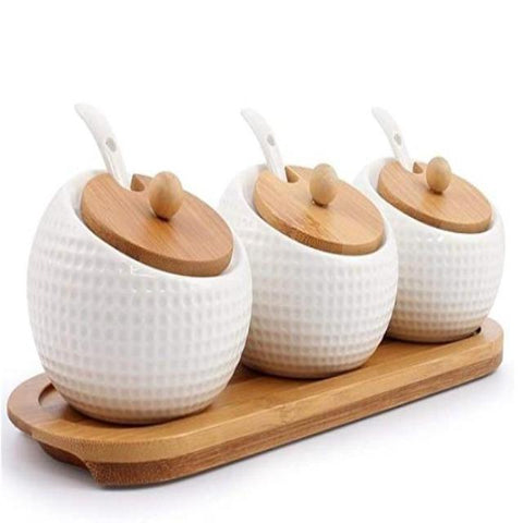 Portia - Seasoning Porcelain Kitchen Jar - Silky decor