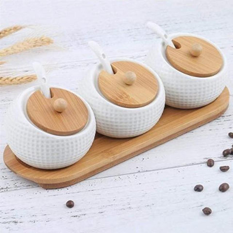 Portia - Seasoning Porcelain Kitchen Jar - Silky decor