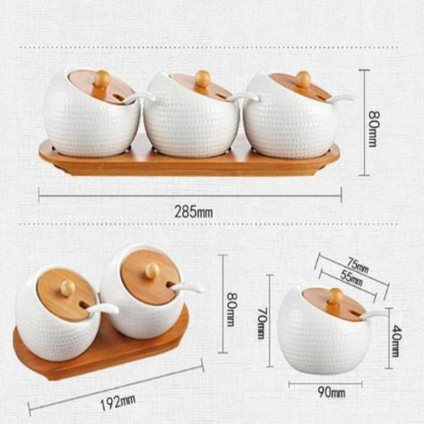 Portia - Seasoning Porcelain Kitchen Jar - Silky decor