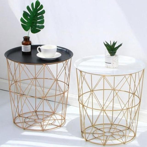 Tamika - Creative Metal Storage Golden - Silky decor