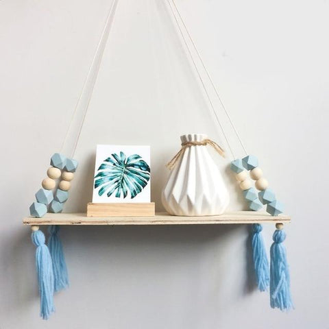 Claudia - Twine Wooden Wall Shelf Rack - Silky decor