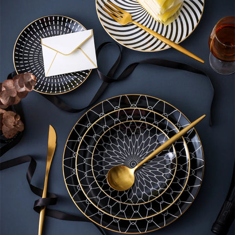 Deluxe Geometric Dinner Plate Set