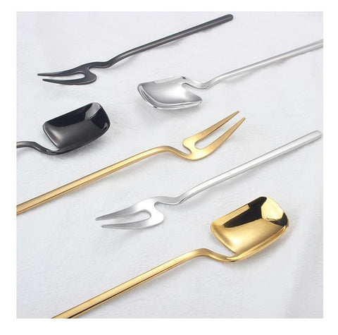 Azalea - Special Stainless Steel Dessert Cutlery - Silky decor