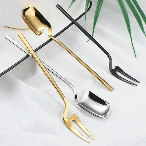 Azalea - Special Stainless Steel Dessert Cutlery - Silky decor