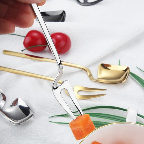 Azalea - Special Stainless Steel Dessert Cutlery - Silky decor