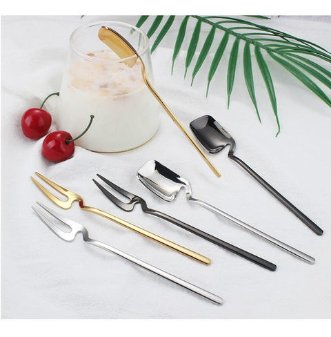 Azalea - Special Stainless Steel Dessert Cutlery - Silky decor