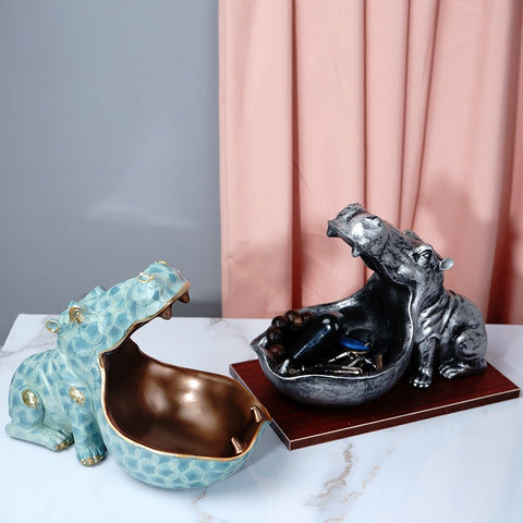 Hippo Figurines Storage Basket