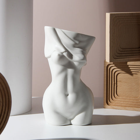 Beautiful Woman Ceramic Vase