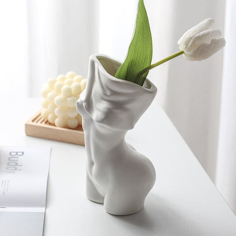 Beautiful Woman Ceramic Vase