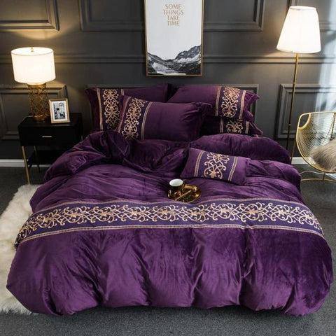 Tawney - Velvet Duvet Cover Set - Silky decor