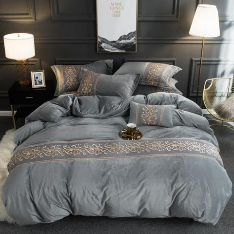Tawney - Velvet Duvet Cover Set - Silky decor