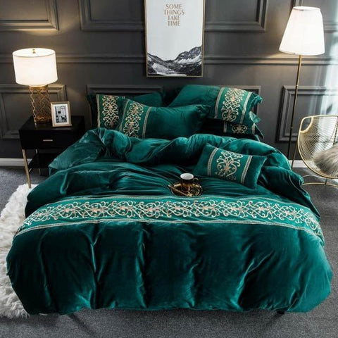 Tawney - Velvet Duvet Cover Set - Silky decor