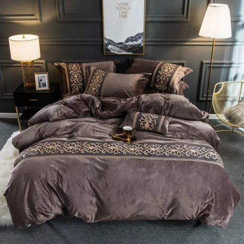 Tawney - Velvet Duvet Cover Set - Silky decor