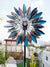 Magical Colorful Metal Windmill Willow Leaves